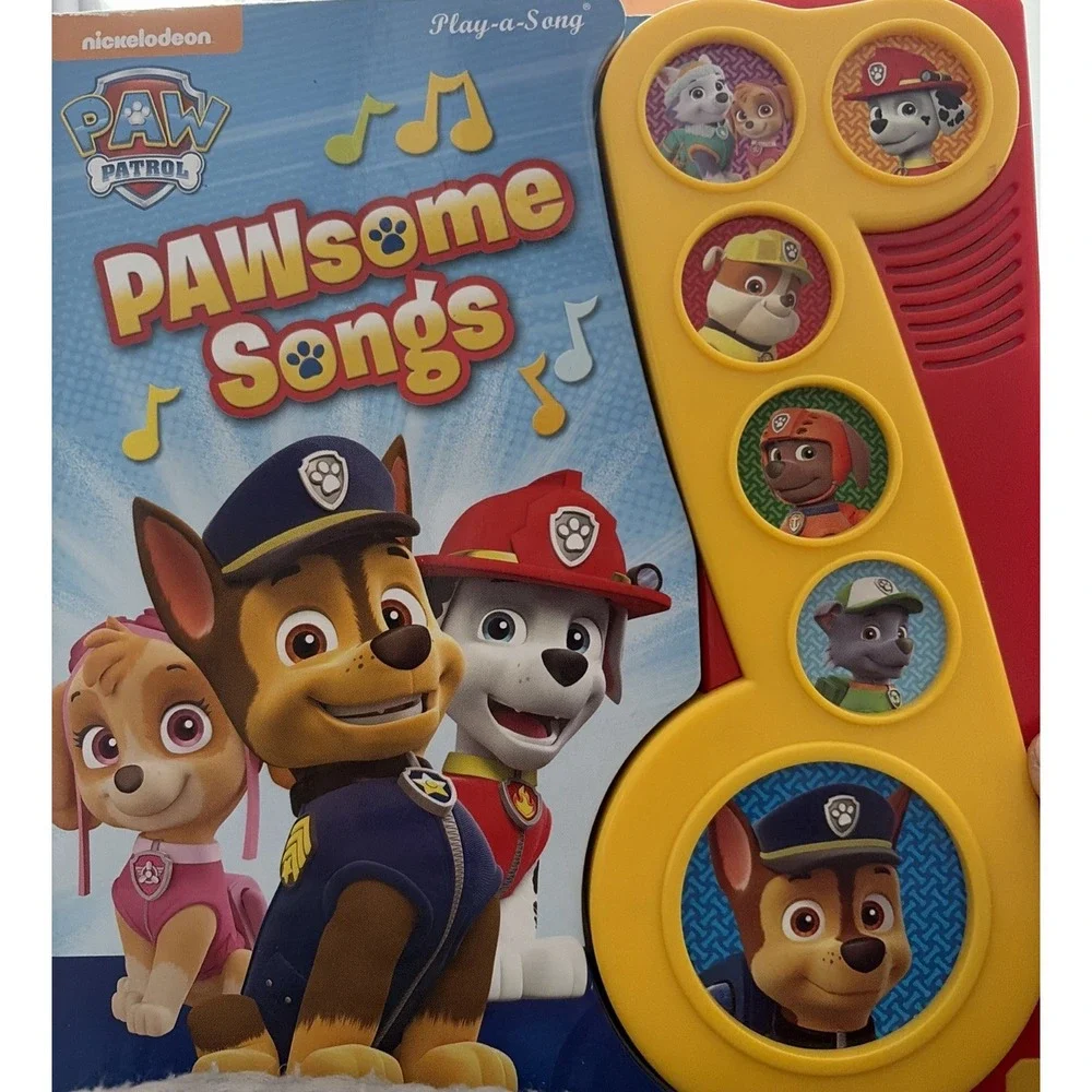 Paw Patrol PAWsome Songs, Play-a-Song, Board Book with Lyrics, Read for 6 Songs